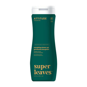 Gel de ducha energizante Super Leaves - Hojas de naranja, Attitude, 473 ml