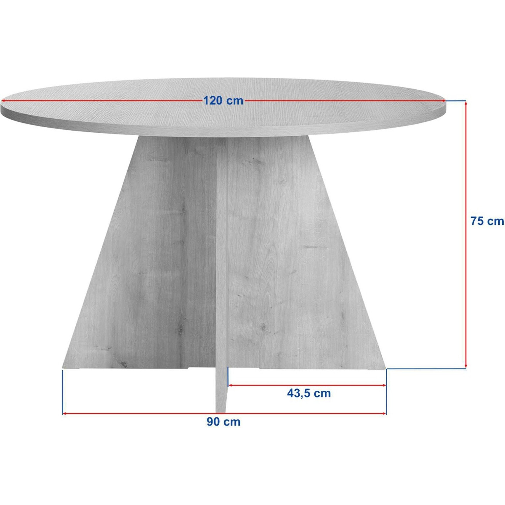 Table à manger ronde 5 à 6 pers. - NORAE