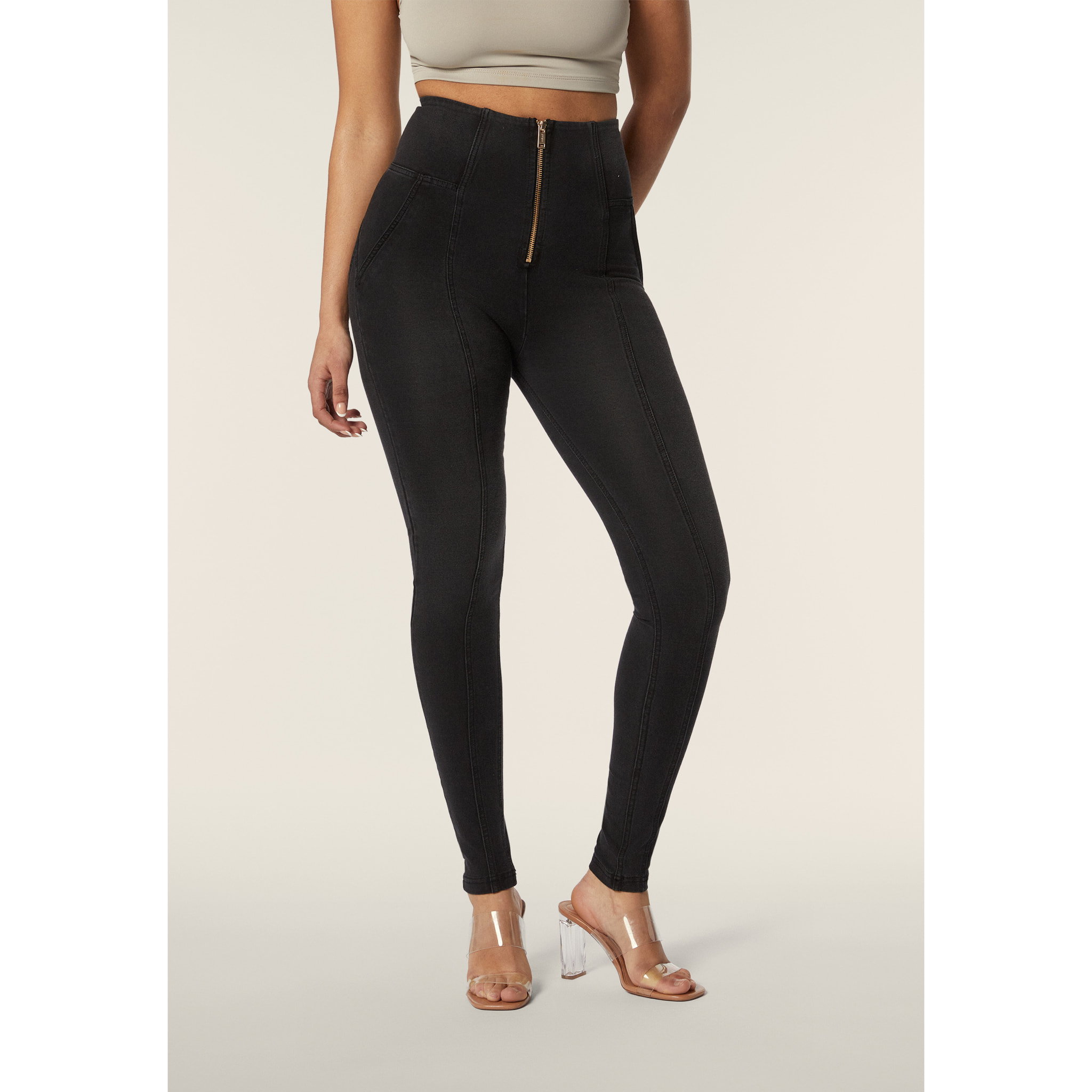 Jeggings WR.UP® vita alta e cucitura centrale e tasche finte