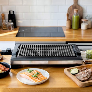 Plancha de asar eléctrica Tasty&Grill 2000 Inox LineStone. Potencia 2000 W, Acab