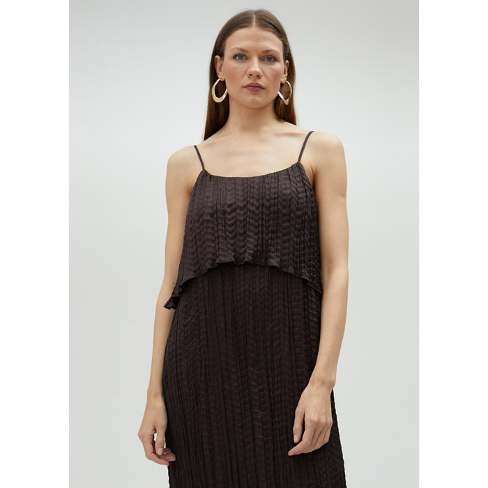 Vestito midi con volant