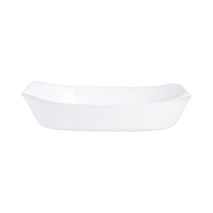 Plat de cuisson blanc 34 x 25 cm Smart Cuisine Wavy - Luminarc