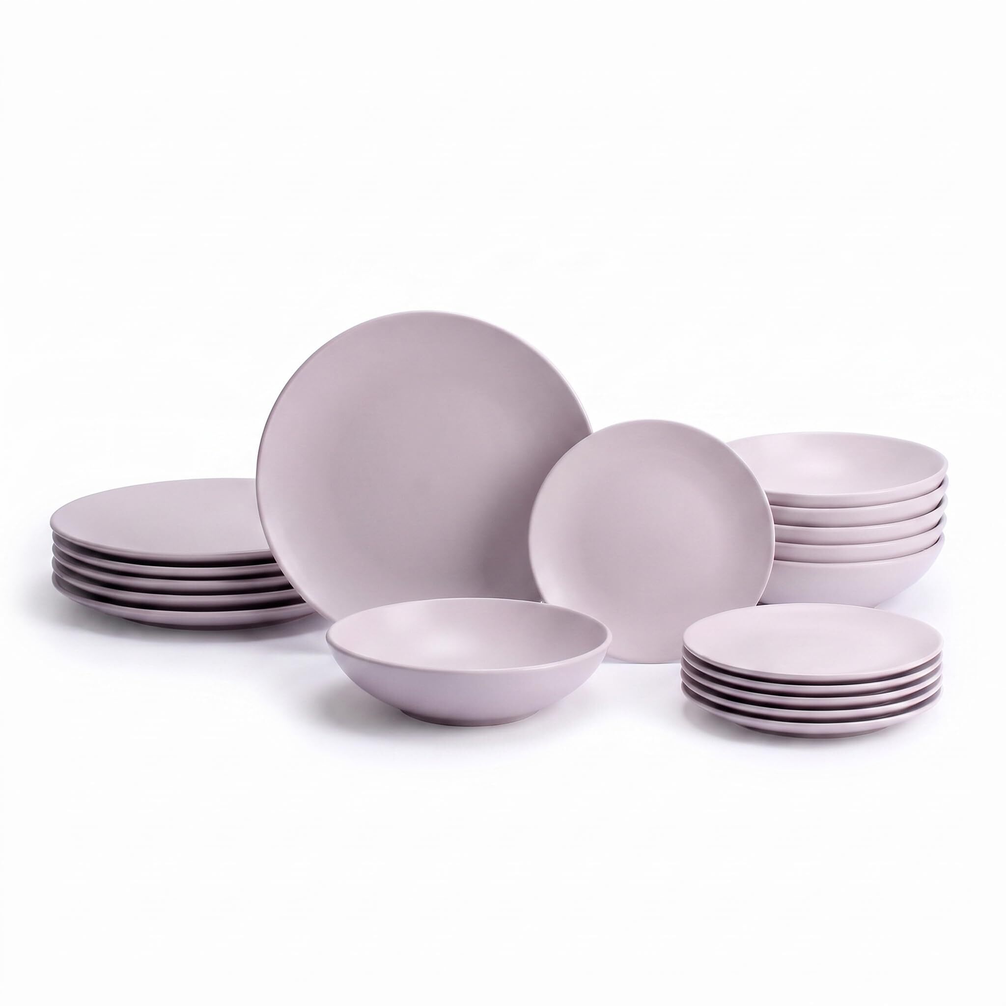 Servizio piatti 18 pezzi in ceramica - GLICINE