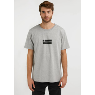 Camiseta Básica  Flag  en Gris D.Franklin