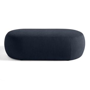 Santorini - pouf modulable - en tissu texturé - Bleu marine