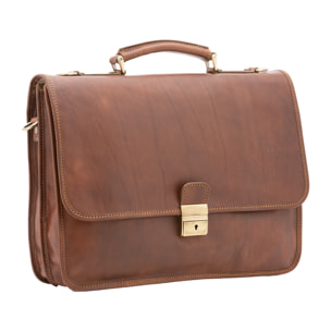 Borsa a mano  unisex In Vera pelle Made in Italy 40x30x6 cm