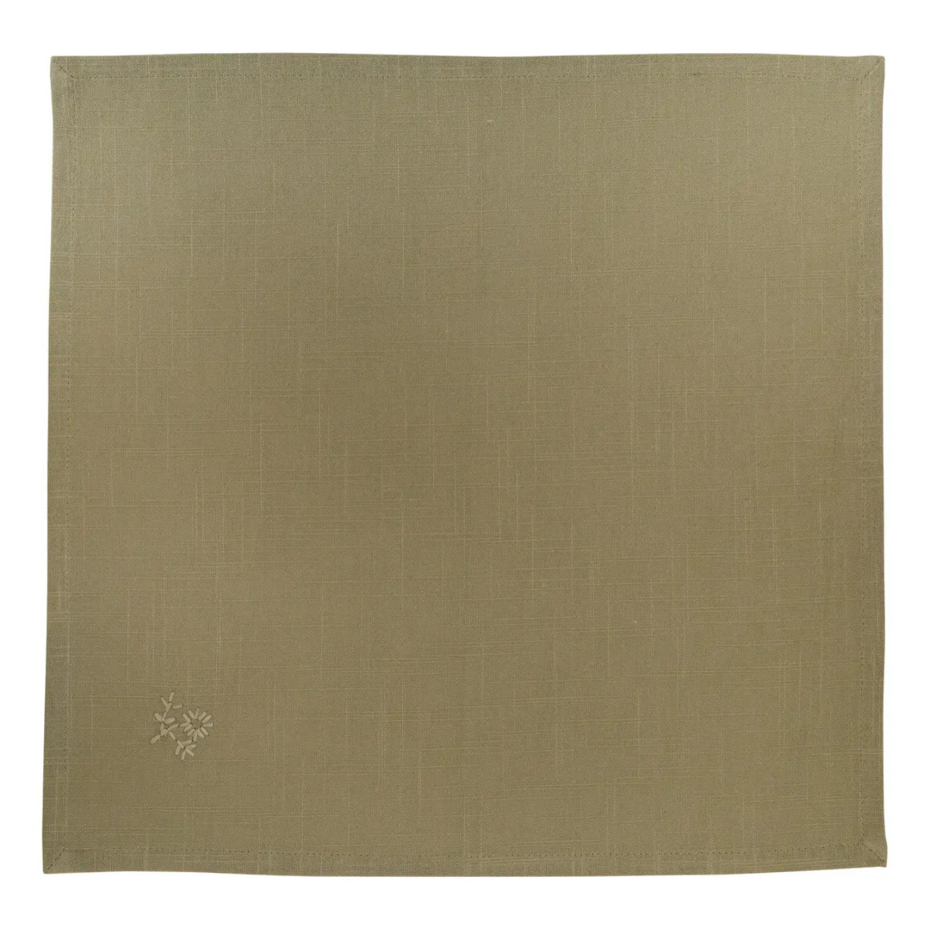 4 serviettes de table Joy 40x40cm vert kaki