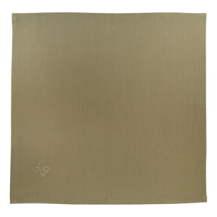4 serviettes de table Joy 40x40cm vert kaki