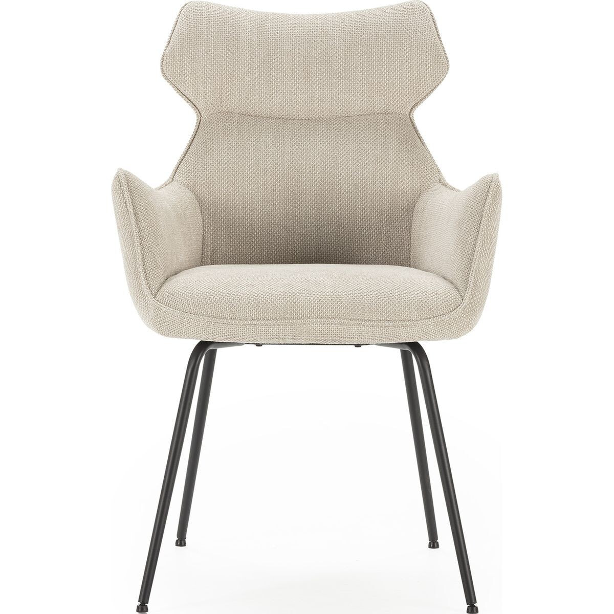 Lot de 2 fauteuils de table en tissu - ICONIC