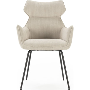 Lot de 2 fauteuils de table en tissu - ICONIC