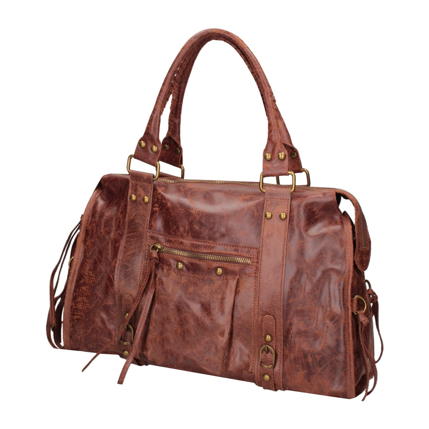 Borsa a spalla da donna - Modello Clara - Vera pelle - 41.0 x 28.0 x 13.0 cm