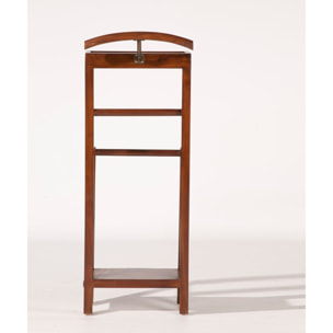 Valet de chambre Gamai -bois massif de mindi, panneau mdf et placage naturel-couleur teck 42 x 113 x 30 cm