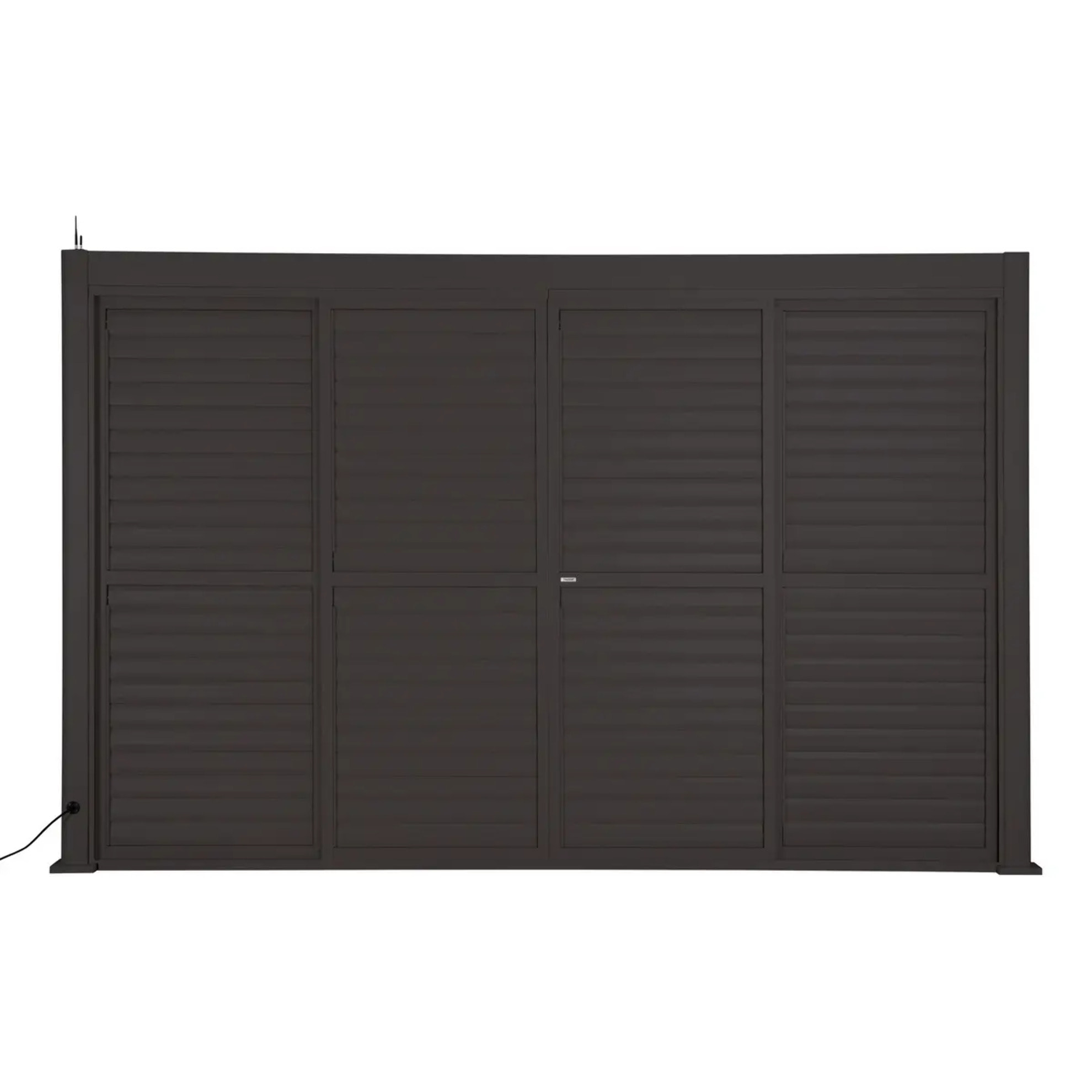 Persiennes coulissantes lames amovibles pour pergola Evora 4M gris graphite