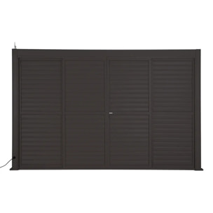 Persiennes coulissantes lames amovibles pour pergola Evora 4M gris graphite