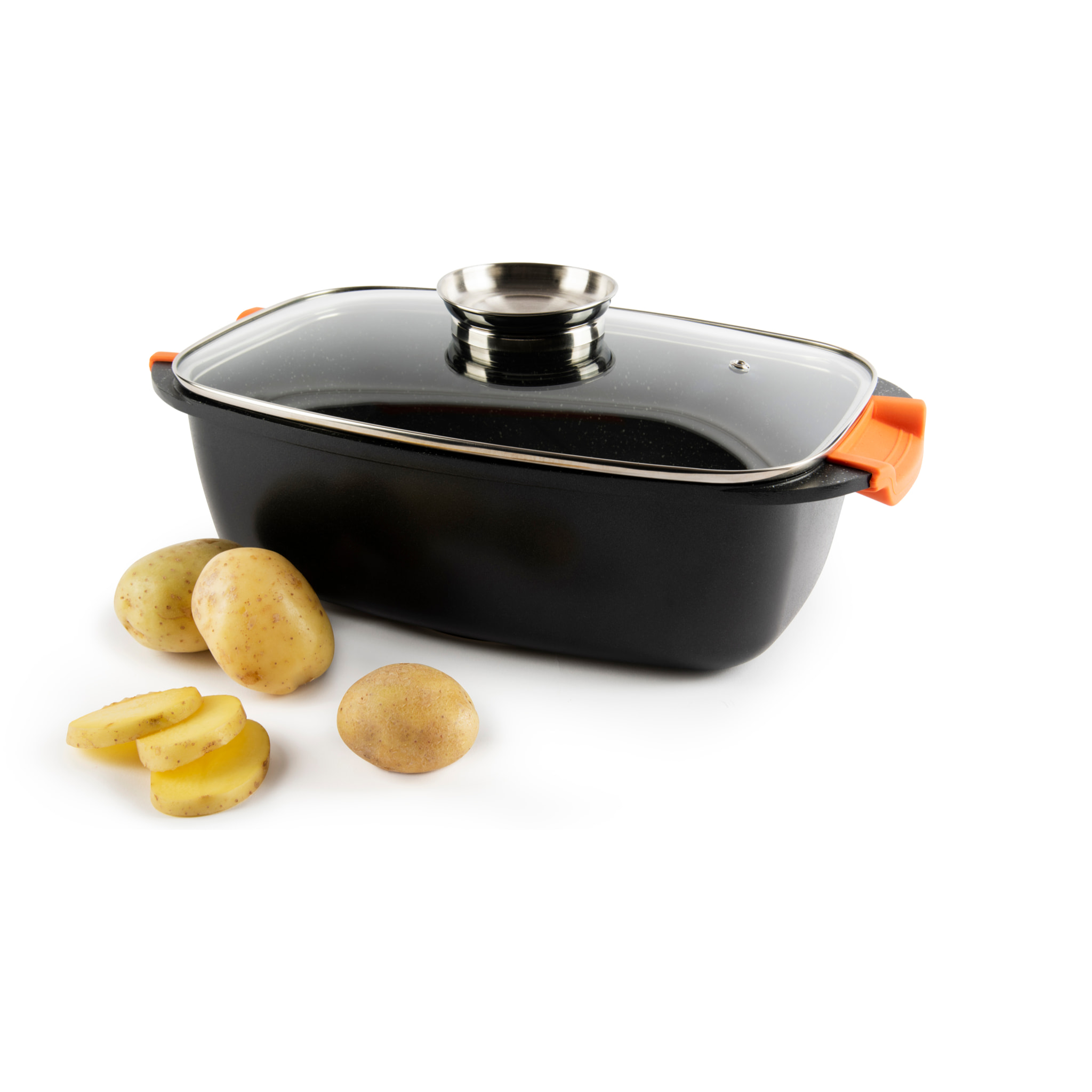 Casserole 34,5x24,5x11 cm Excelsa- Slow Cook, Aluminium Noir