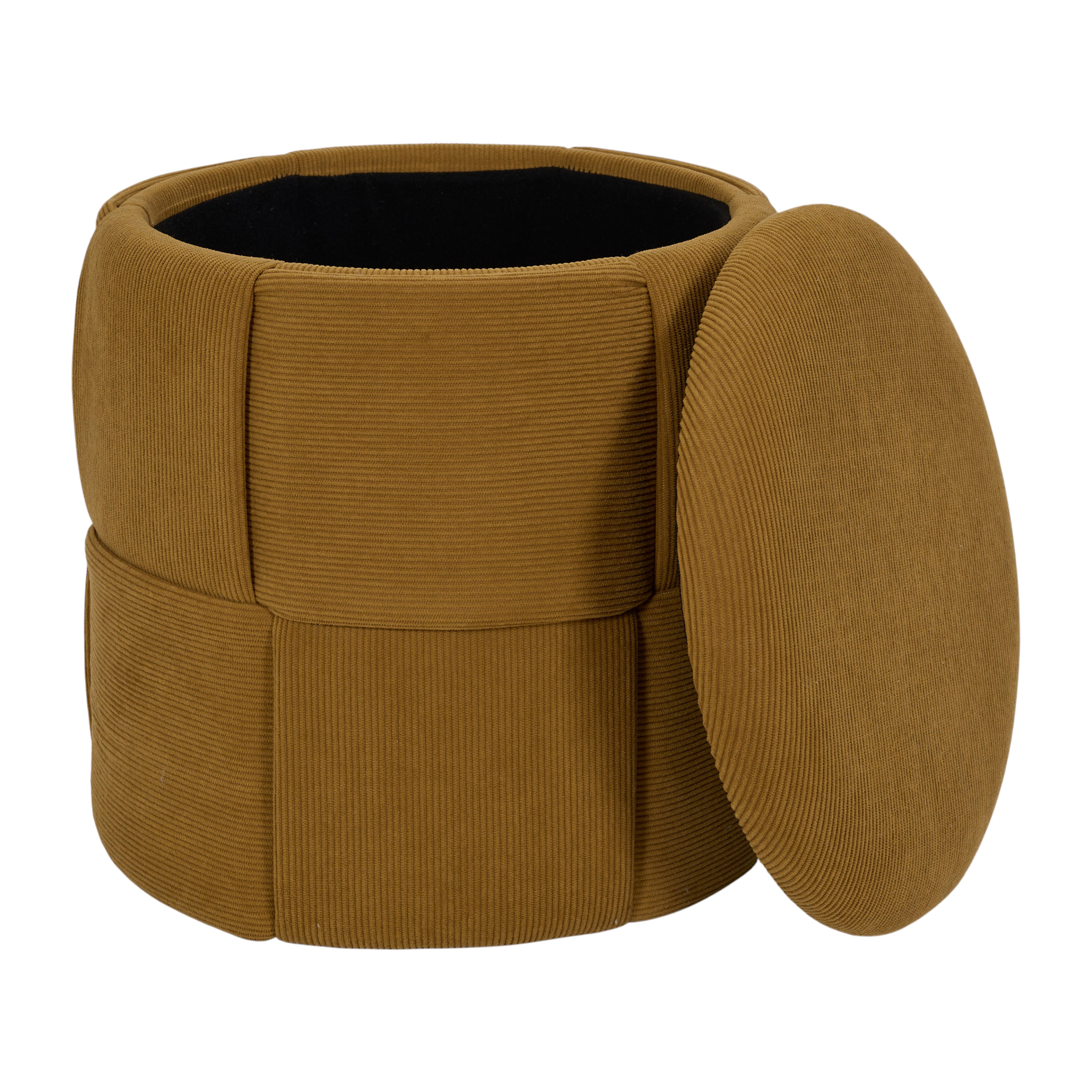Pouf - HOME DECO FACTORY - Jules - Rangement - Tressé - Jaune