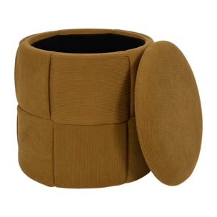 Pouf - HOME DECO FACTORY - Jules - Rangement - Tressé - Jaune