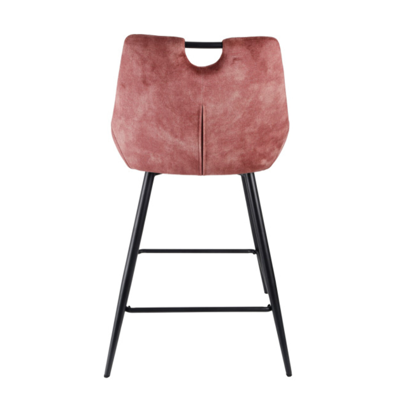 Chaise de bar en velours avec poignée et pieds en métal - ROSA 2