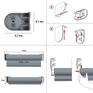 Estor motorizado SOFT Gris perla
