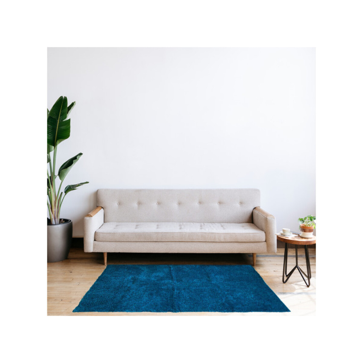 Tapis 200 x 300 cm en tissu doux à poils courts - KARA