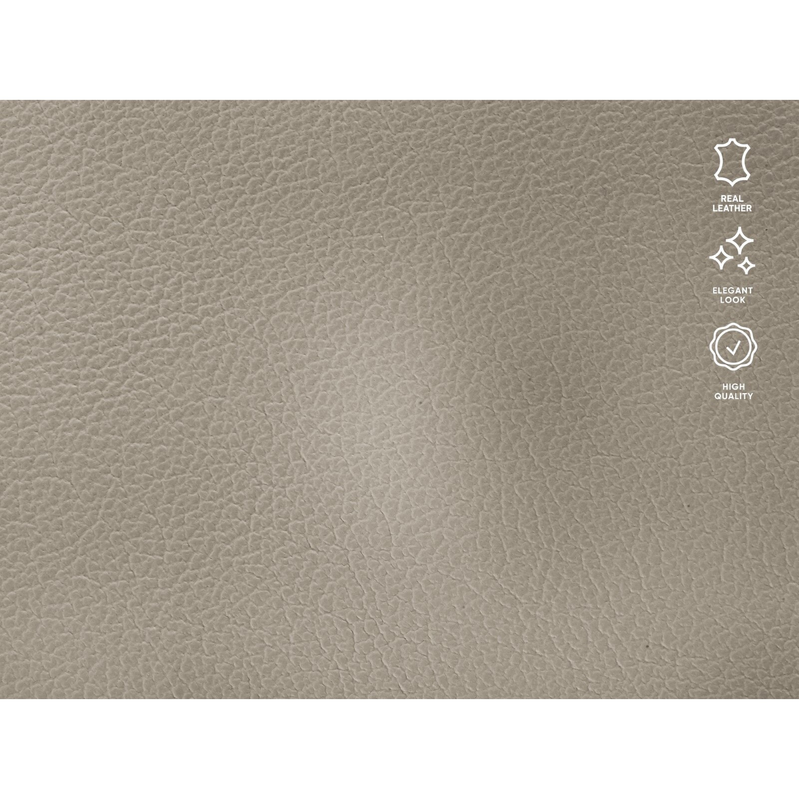 Canapé d'angle gauche convertible "Olivier" 5 places en cuir véritable gris clair