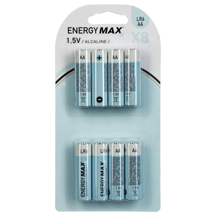 Lot de 8 piles alcaline LR6