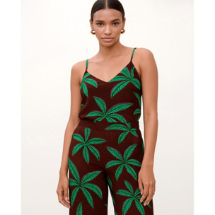 Palme sullo sfondo marrone in alto