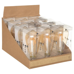 Ampoule LED "Larme" ambrée - filament droit E27