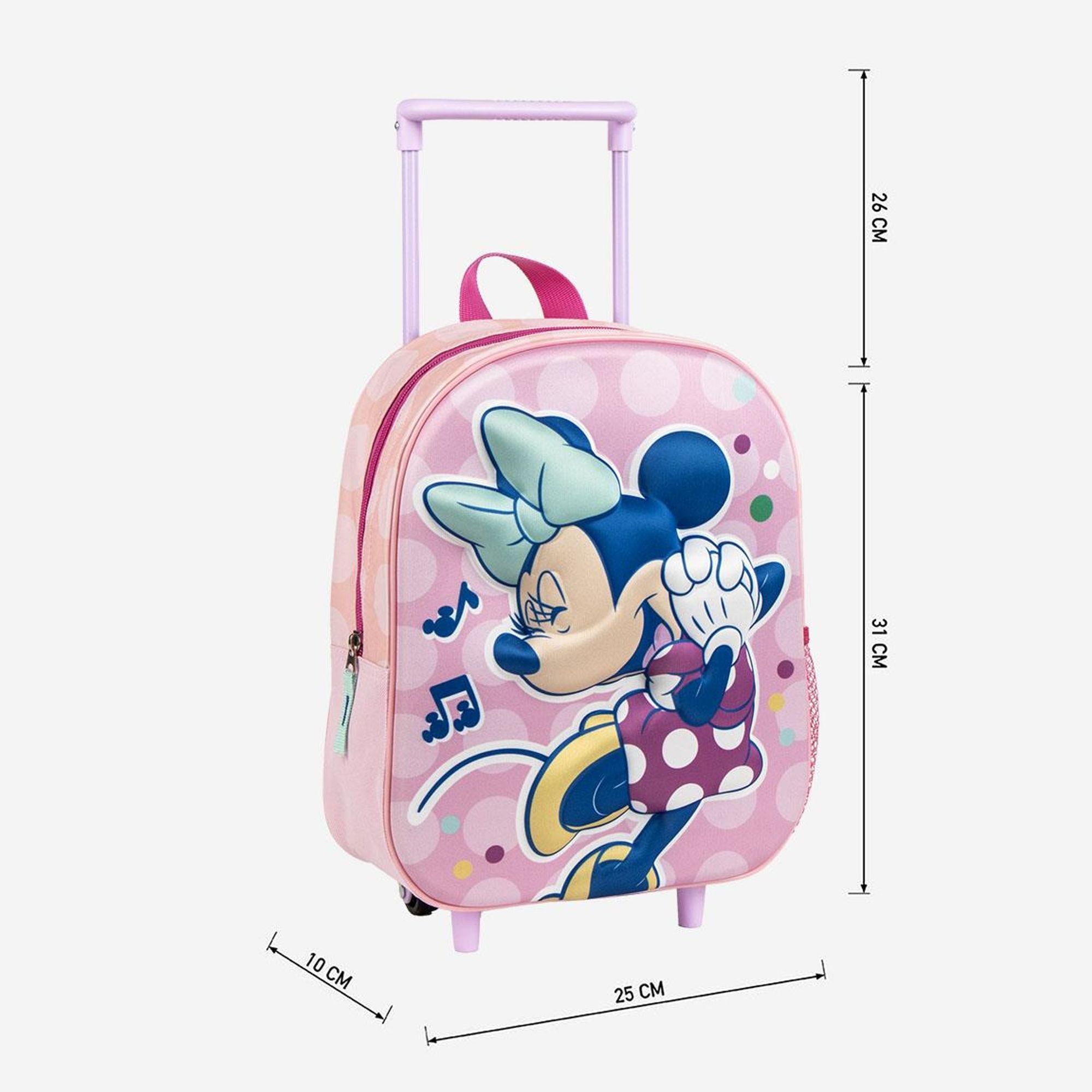Mochila Infantil Trolley 3D Minnie