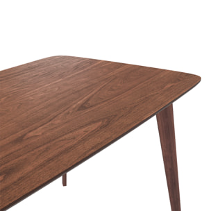 Table rectangulaire 6 personnes en bois foncé 150 cm - Oman