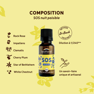 Biofloral - SOS Secours Nuit Paisible - Bio - 19,5 gr
