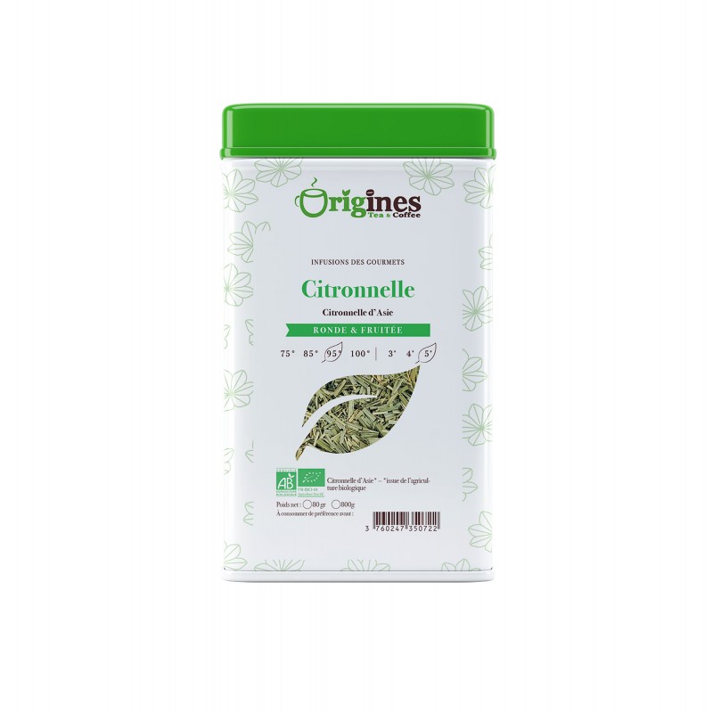 Citronnelle - Infusion Bio plante naturelle - Boîte Métal 80g