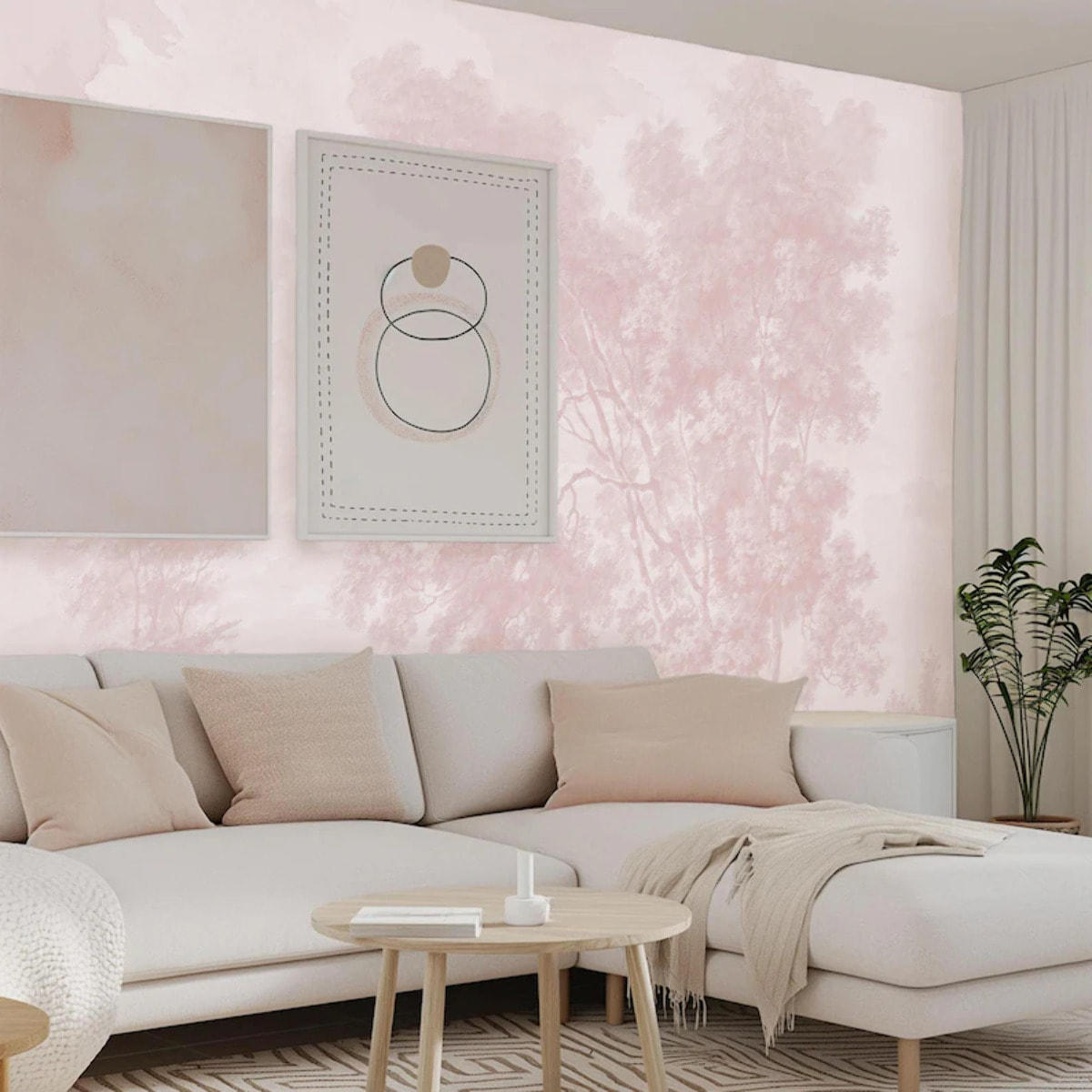 Carta da Parati Paesaggio Rosa