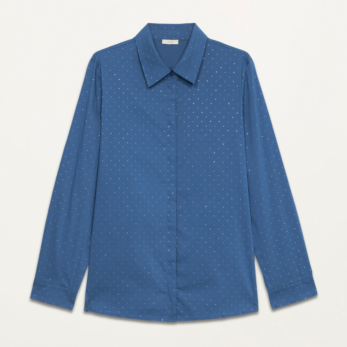 Oltre - Camicia con cristalli - Blu