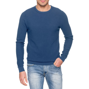 Maglia girocollo Hot Buttered cotone Karthala Blu chiaro