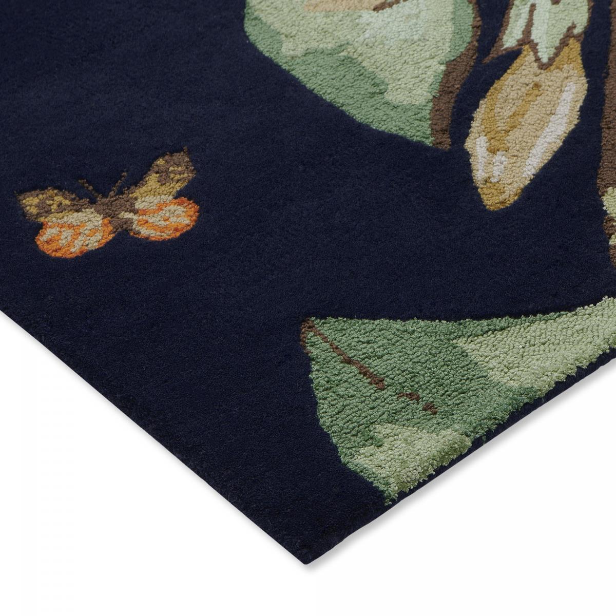 Tapis salon et chambre fait à la main en laine motif floral LUYO