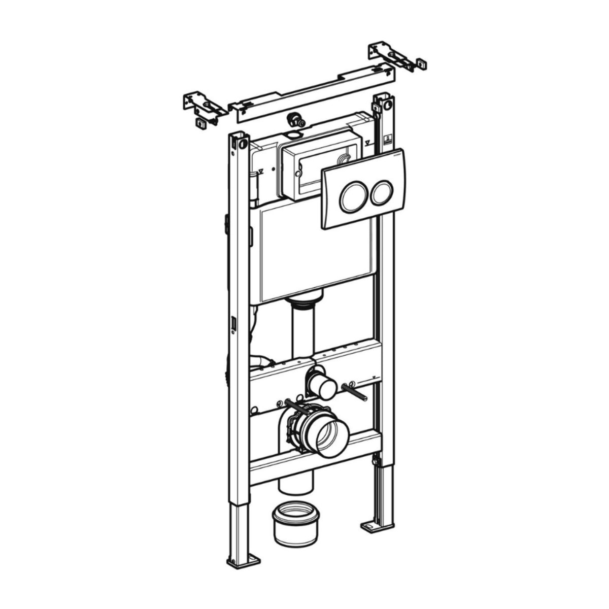 Duofix pack WC bâti-support + WC suspendu Swiss Aqua Technologies + plaque blanche (GEBSTFUWT01-FR)