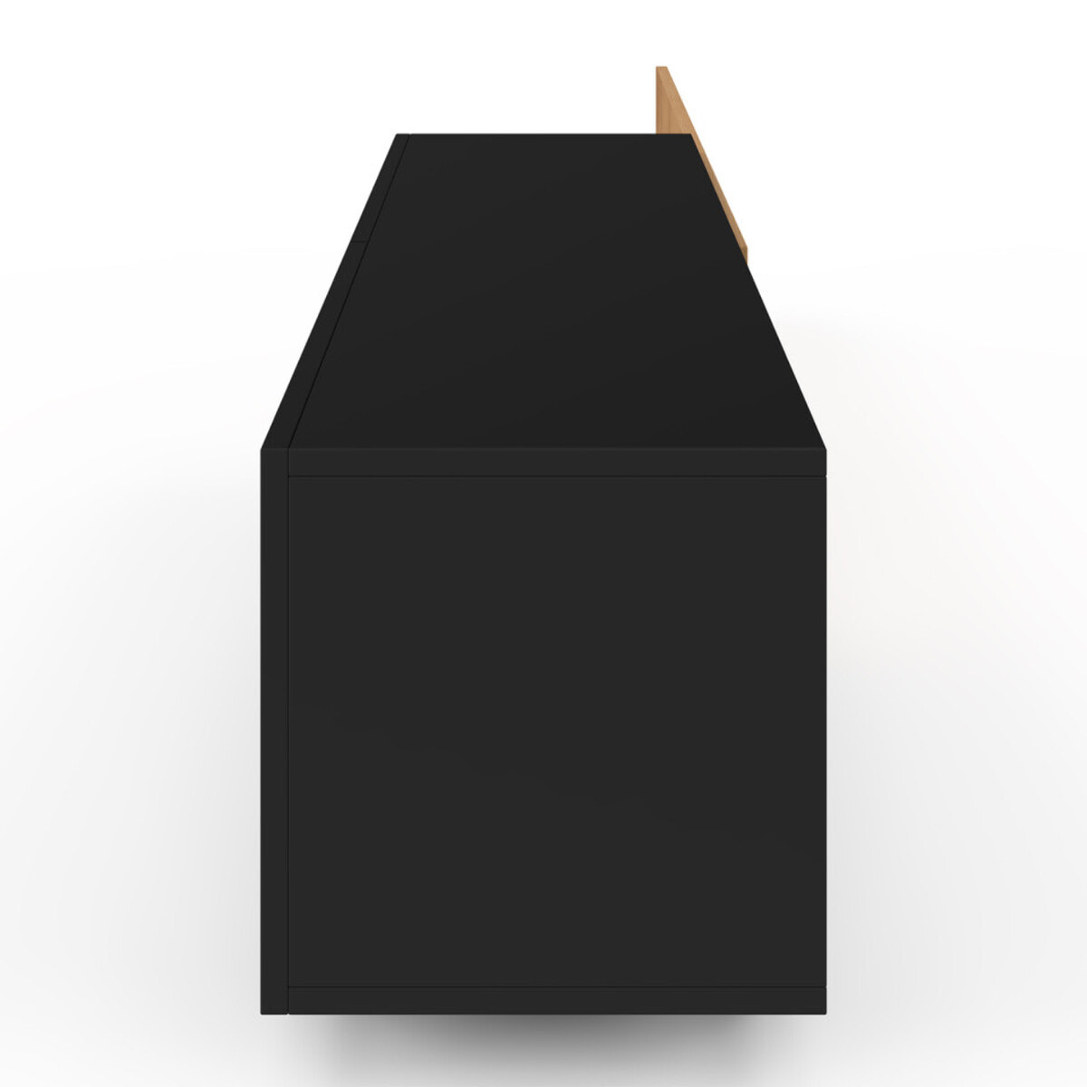 Meuble TV extensible Movena bois et noir L215-360cm