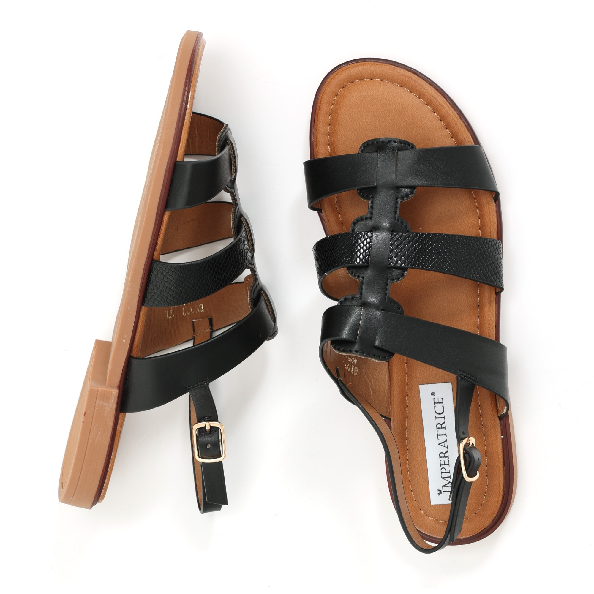 Sandali bassi in simil pelle