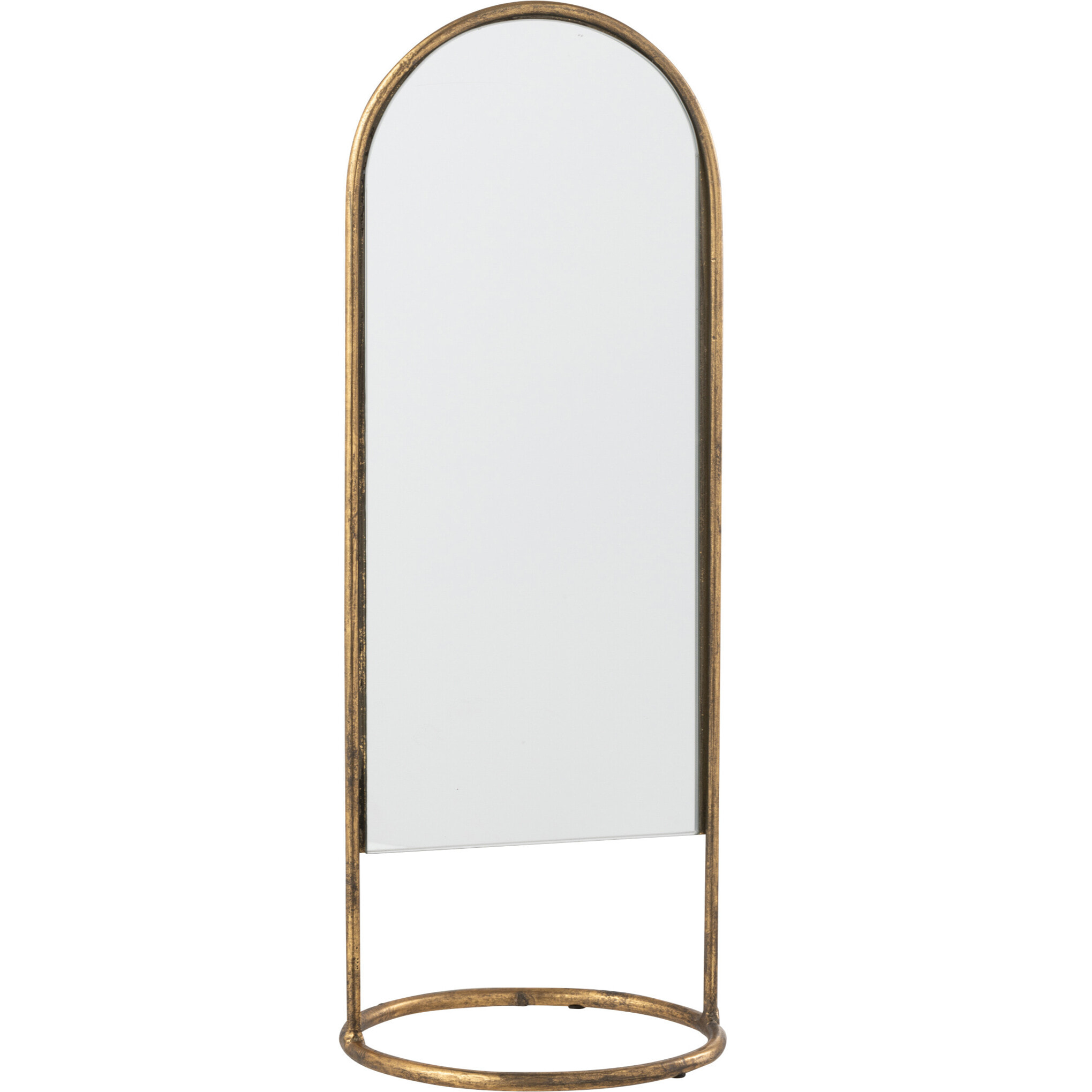 J-Line miroir Sur Pied Daisy - fer/verre - or - 16.5 x 45 cm