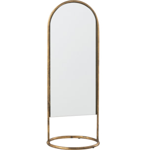 J-Line miroir Sur Pied Daisy - fer/verre - or - 16.5 x 45 cm