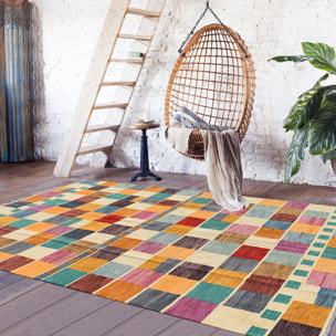 Authentique tapis d'orient kilim tissé à la main