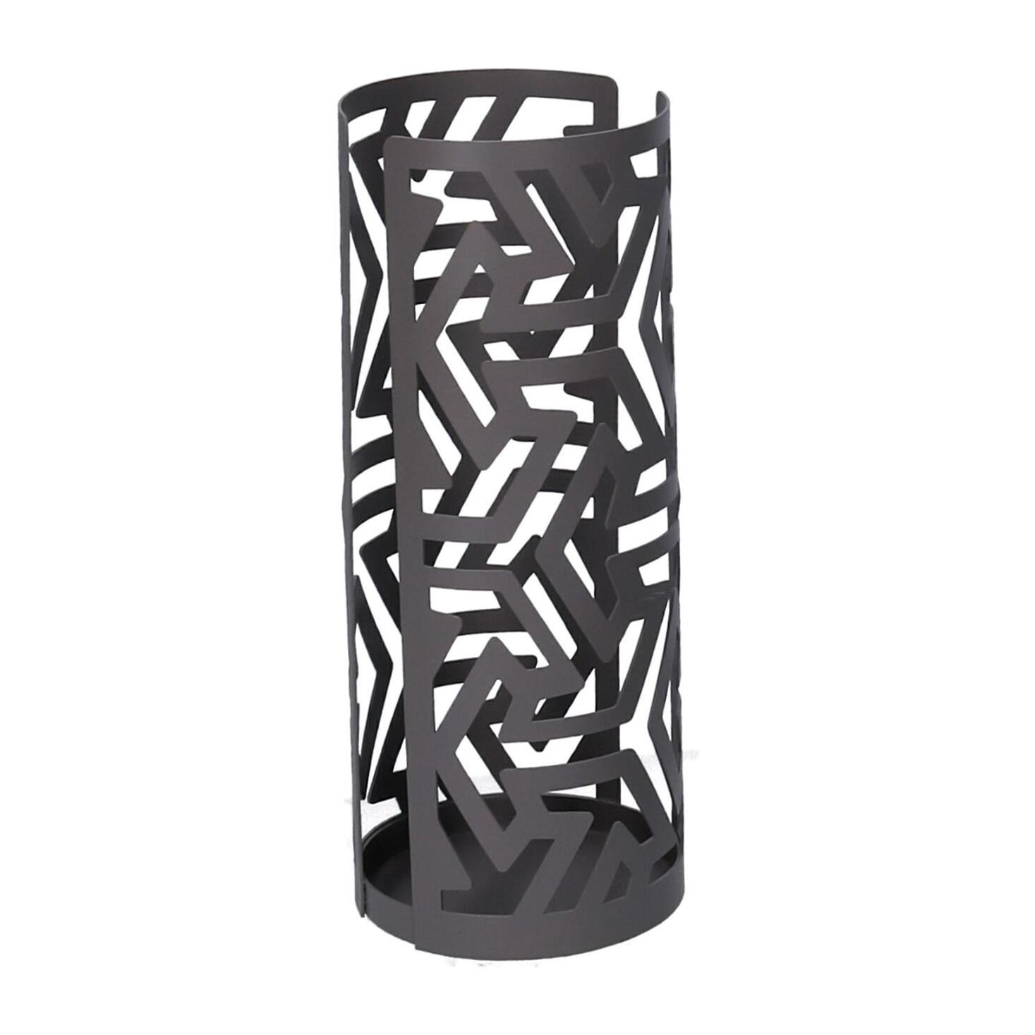 Portabicchiere in metallo frecce grigio tondo cm ø8h20