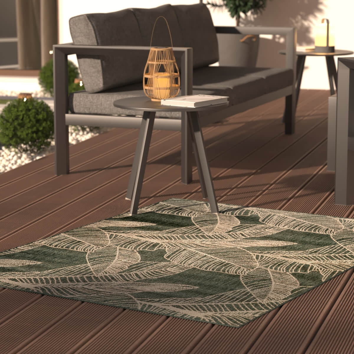 Tapis extérieur et intérieur - vert - 160x120 cm