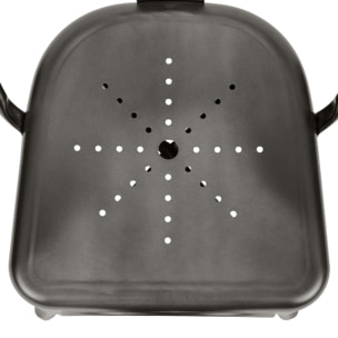 Lot de 2 chaises en métal gris - Indus