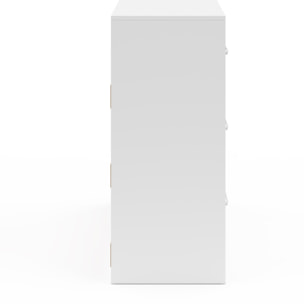 Commode Uma 6 tiroirs blanc