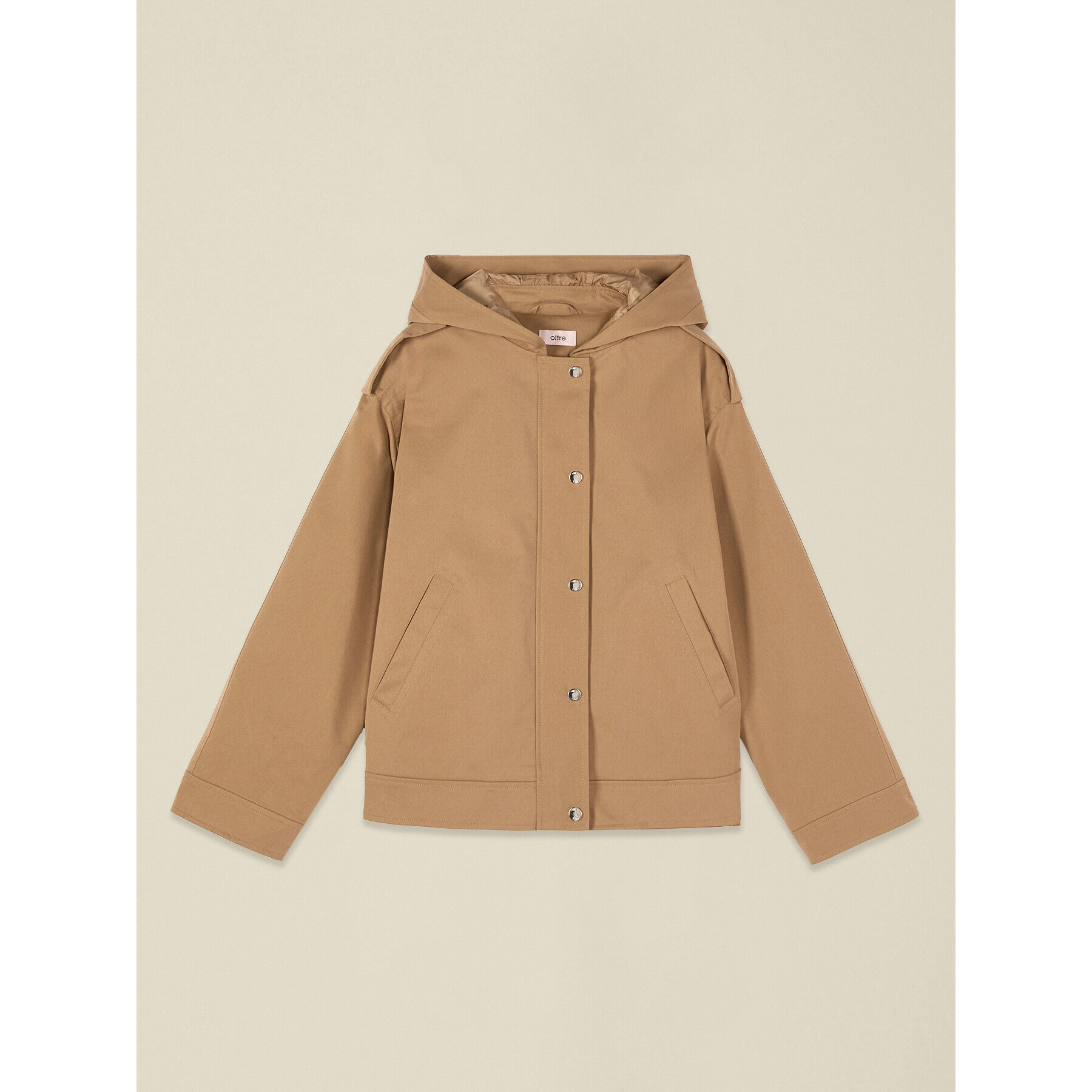 Oltre - Parka corto con cappuccio - Beige
