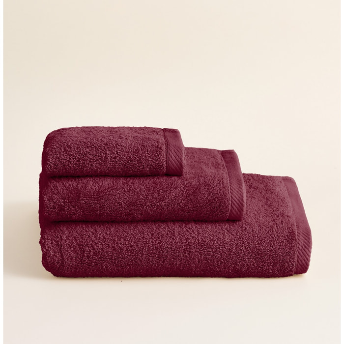 Set de serviettes éponge 100% coton éponge peigné - 600 g/m2 violet