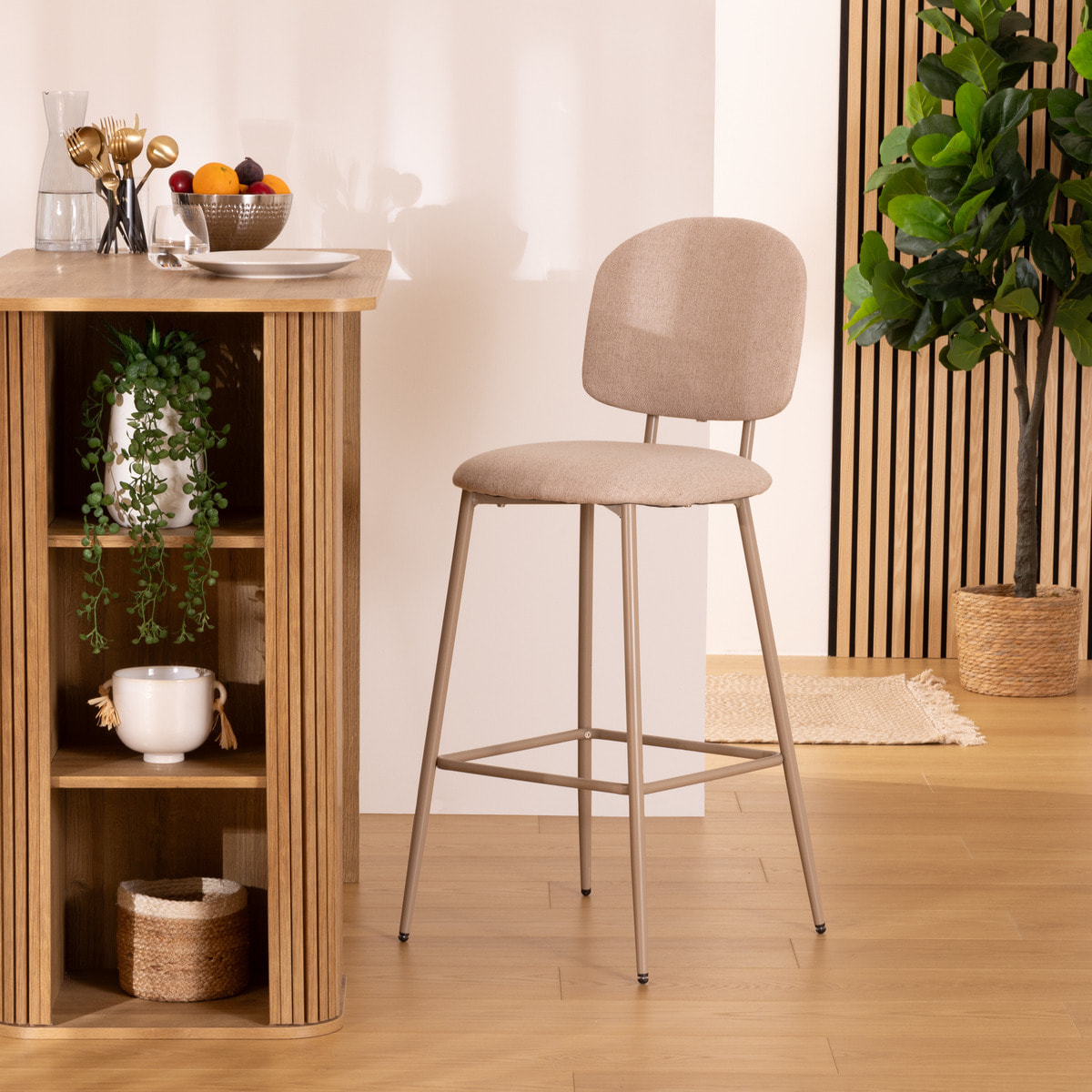 Tabouret de bar "Kamili" beige H108,5cm