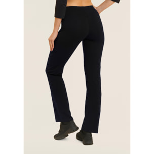 Pantaloni Sportivi Gamba Dritta con Cuciture a Cuore